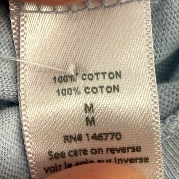 RE/DONE Hanes Women's T-Shirt Cropped Crew Neck Short Sleeve Baby Blue Size M - Picture 5 of 9